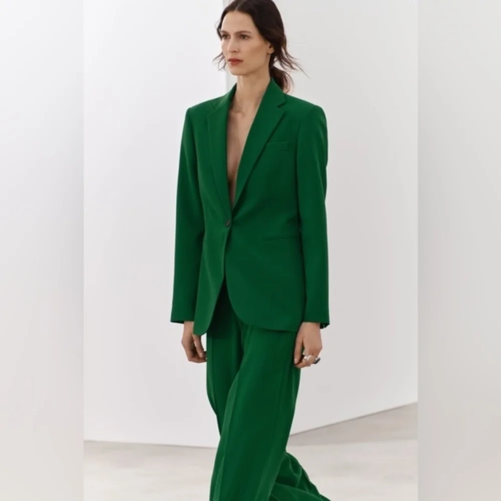 Zara Emerald Green Single-Button Blazer - Picture 12 of 14